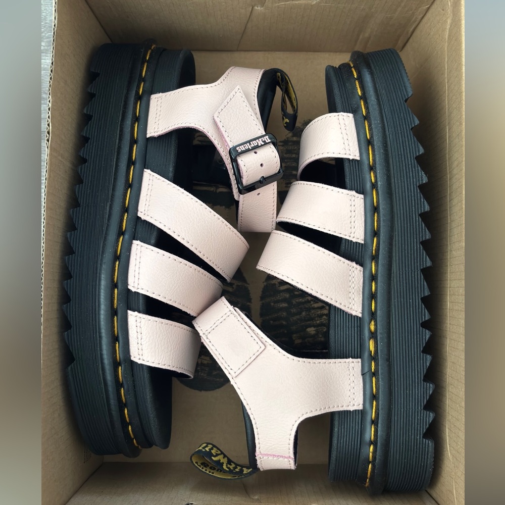 Blaire Dr. Martens platform sandals powder pink athena